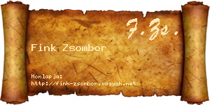 Fink Zsombor névjegykártya